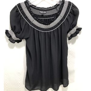 Express Off the Shoulder Black Blouse.  Size S.